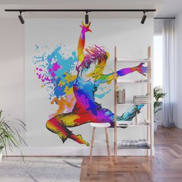 Hip hop dancer jumping Wall Mural | Dancing, Sports, Girl, Dance, Theater, Graphicdesign, Hiphop, Colorful, Ballerina, Aerobics 