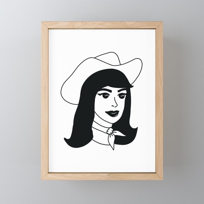 Cowgirl Framed Mini Art Print