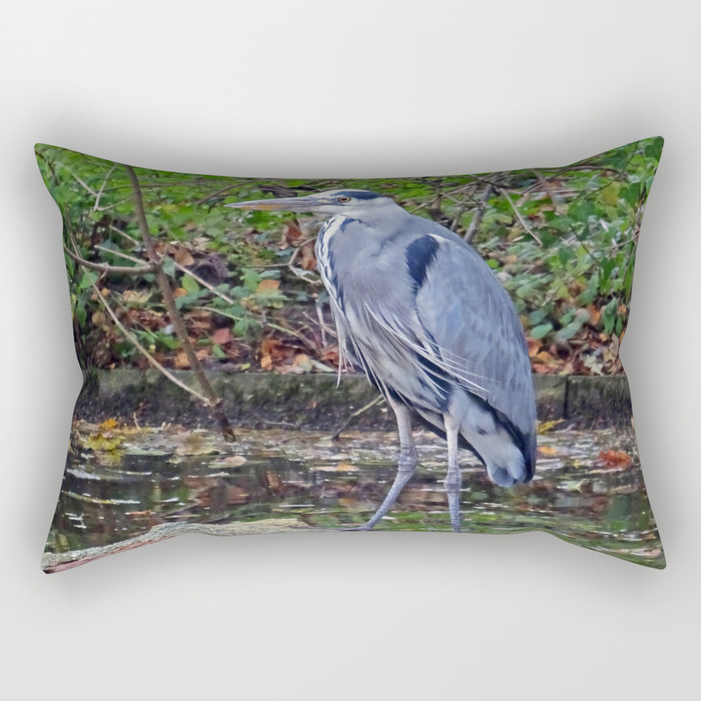 Heron Rectangular Pillow by catherineogden