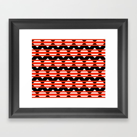Vreugdehil Black & Red Framed Art Print