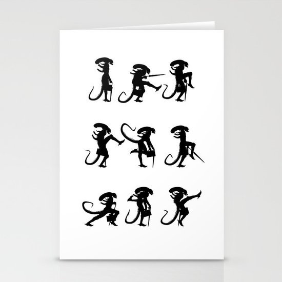 Ministry of Alien Silly Walks Stationery Cards