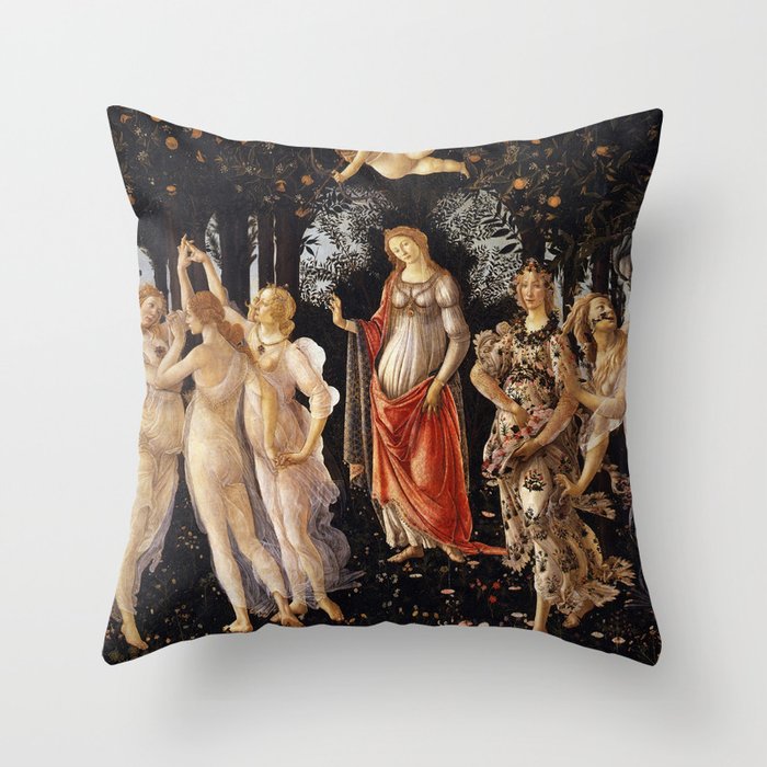 Primavera, Botticelli Throw Pillow