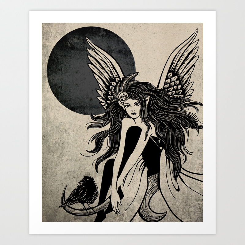 Dark Angel Art Print By Vivianlau Society6