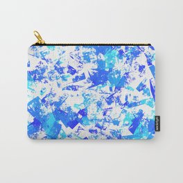 Abstract paint stains in blue tones Carry-All Pouch