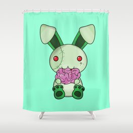 Zombie Bunny Shower Curtain