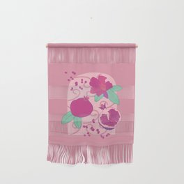 Pomegranate pink and green Wall Hanging