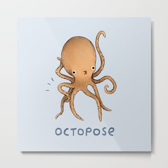 Octopose Metal Print