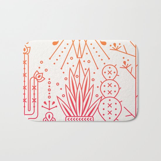 Santa Fe Garden – Pink/Orange Ombré Bath Mat