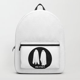 No Feet Ghosts Black and White Graphic Backpack