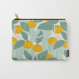 Tangerines Carry-All Pouch | Graphicdesign, Modern, Vegetal, Foliage, Nature, Retro, Illustration, Tangerines, Flora, Curated 