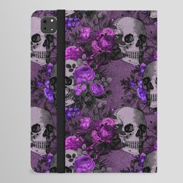 Gothic Flower Skulls iPad Folio Case