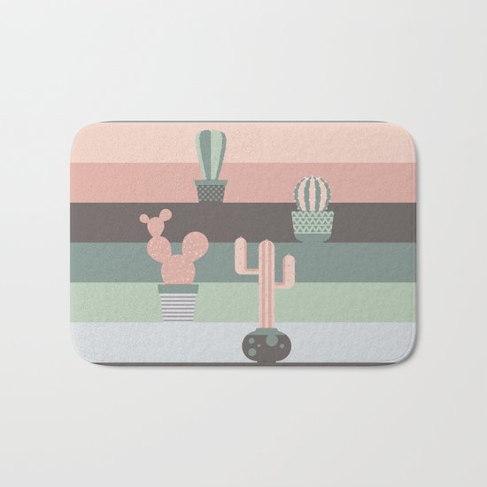 cacti colors Bath Mat