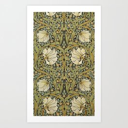 William Morris Pimpernel Flowers Pattern Restored Art Print
