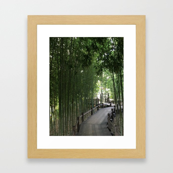Bamboo bridge Framed Art Print