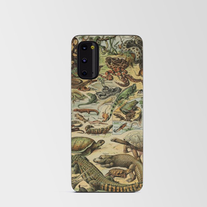 Reptiles by Adolphe Millot Android Card Case