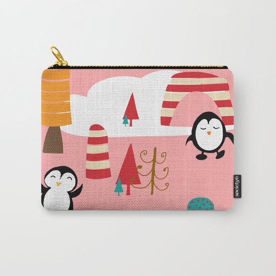 Oriana Penguin pink Carry-All Pouch