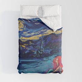 Starry Starry Night meets Mermaid Comforter
