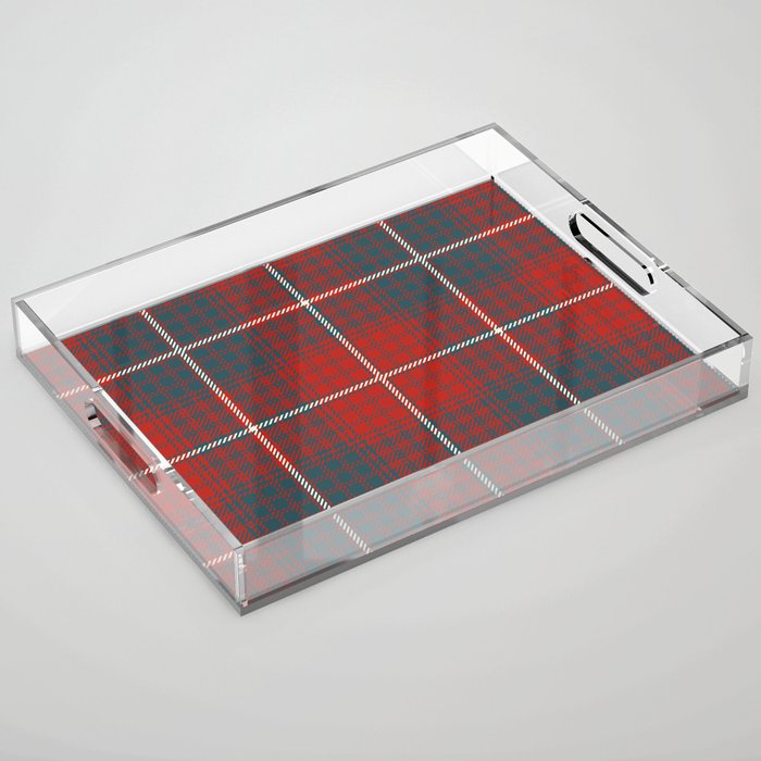 Red an Blue Square Pattern Acrylic Tray