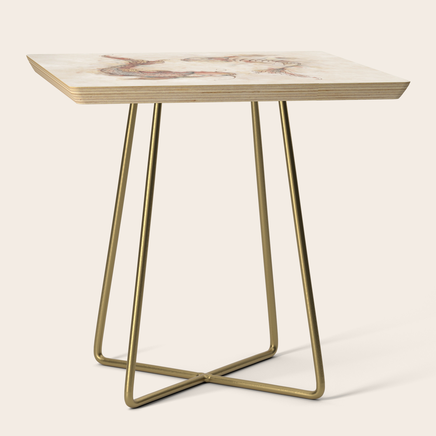 Yin Yang Fish Side Table By Mikekoubou