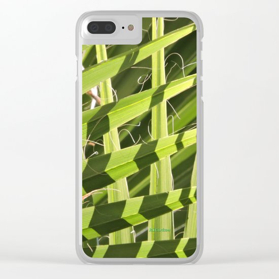 TEXTURES -- Palm Fronds Intersecting Clear iPhone Case