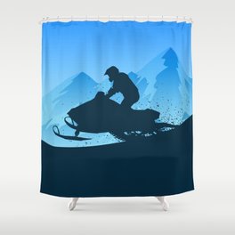 Jet Ski Winter Game Shower Curtain