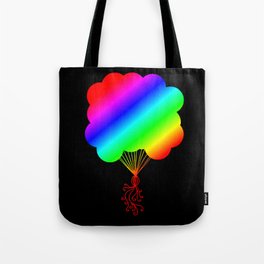 Rainbow Party Balloons Silhouette Tote Bag