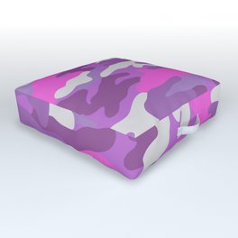Snow Pink Camouflage  Outdoor Floor Cushion