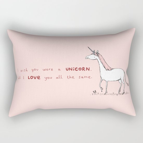 I Wish You Were A Unicorn Rectangular Pillow