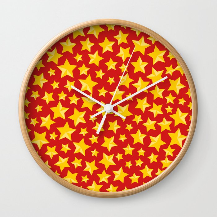 Shiny Stars Pattern Wall Clock