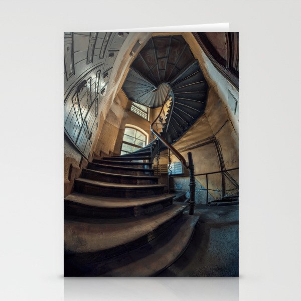 Old forgotten staircase Stationery Cards