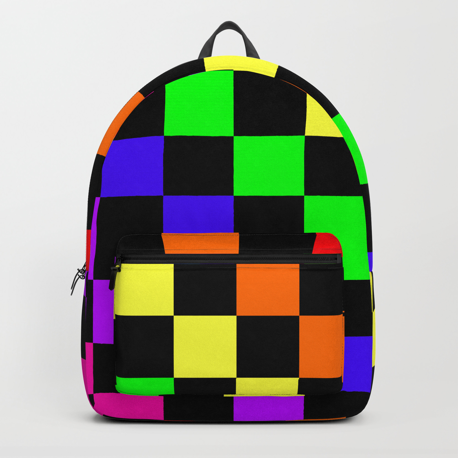 rainbow checkerboard backpack