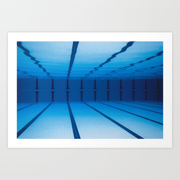 Underwater Empty Swimming Pool. Art Print