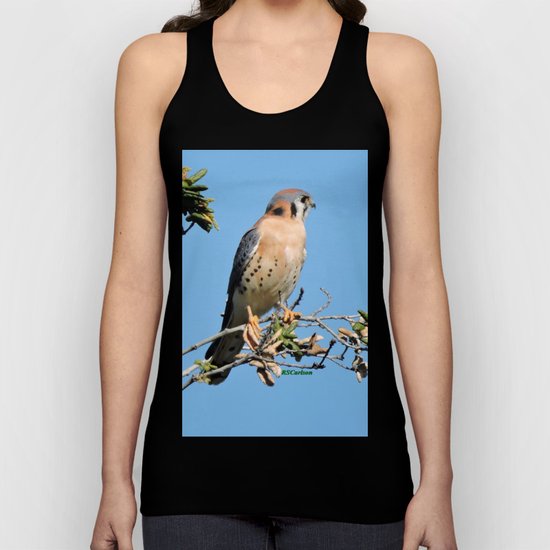 American Kestrel on Watch in La Verne Unisex Tank Top
