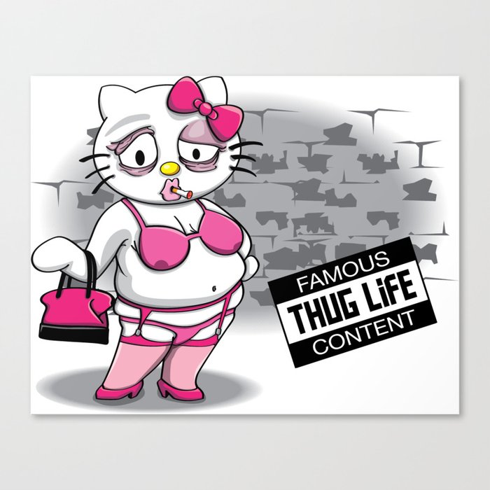 Kitty Thug Life Canvas Print