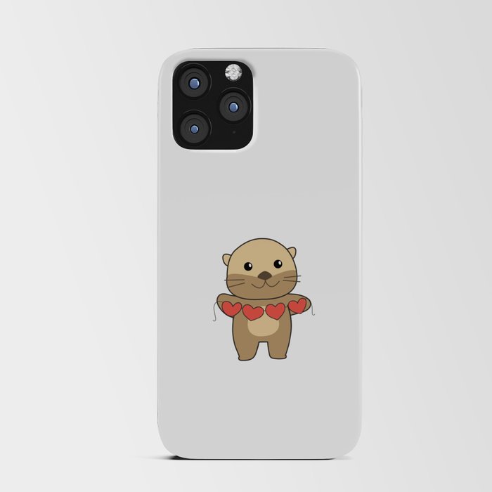 Otter For Valentines Day Cute Animals With iPhone Card Case