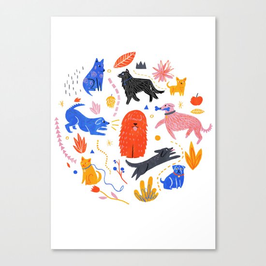 Dog park Canvas Print