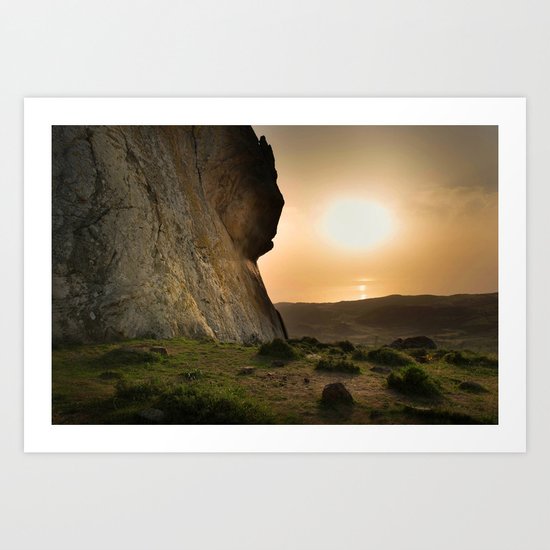 ISLAND STORIES XVIII Mountain Sunset view Art Print