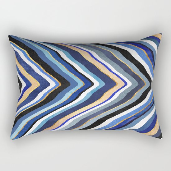 Blue Slice Rectangular Pillow