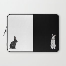 Complementary opposites - White bunny Laptop Sleeve
