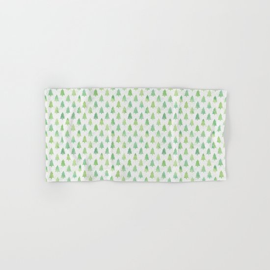 Simple Pine Tree Forest Pattern Hand & Bath Towel