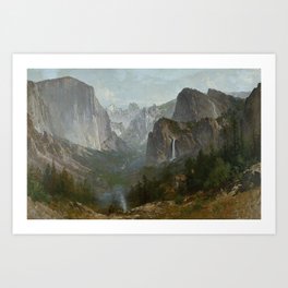 Indians at Campfire, Yosemite Valley, California Art Print