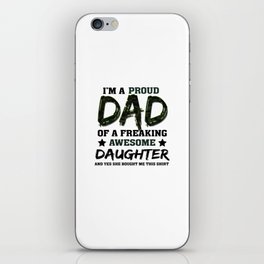 Dad of daughter Fathersday 2022 gifts iPhone Skin