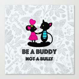 Pink Day T-Shirt, Be Kind, Anti-Bully for Kids and Youth, Friendship, Diversity Canvas Print