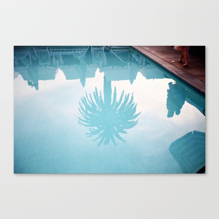 Palm In Pool Canvas Print