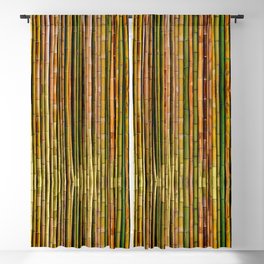Bamboo fence, texture Blackout Curtain