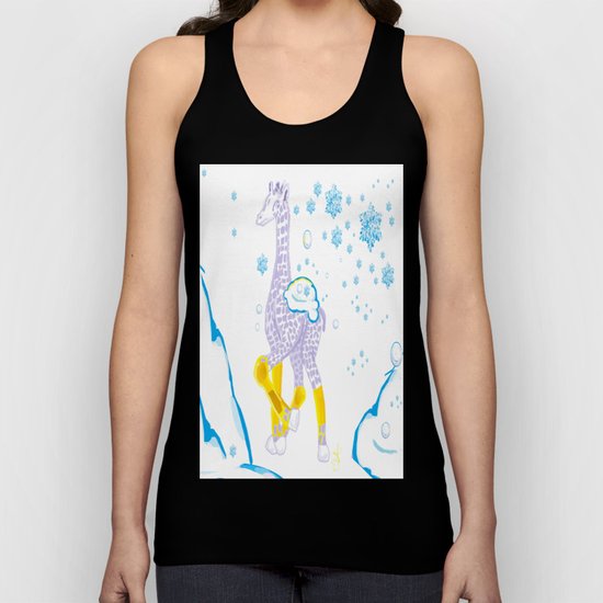 Winter is Coming - Midas is Ready - Christmas Lavender Giraffe Unisex Tank Top