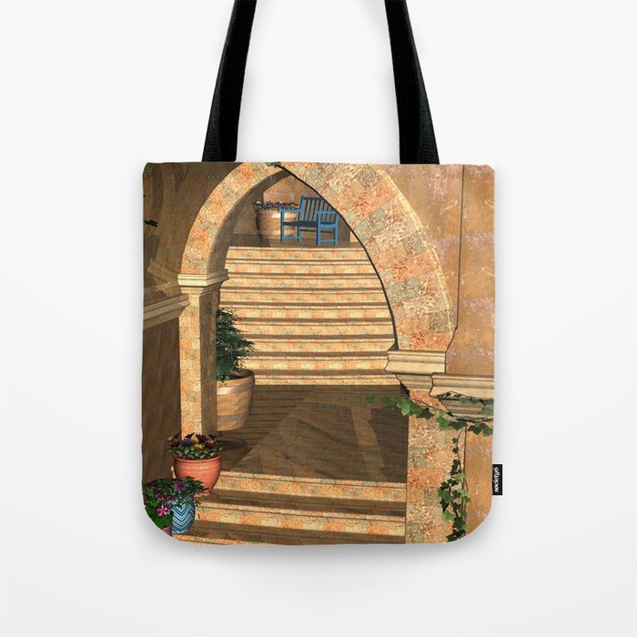 Old Town Stairs and Arches Tote Bag