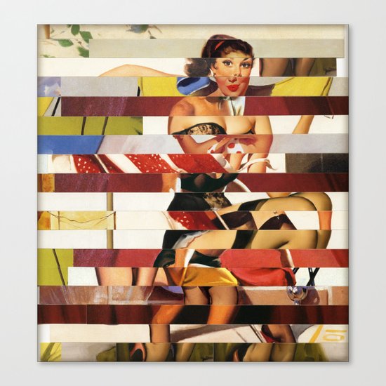 Glitch Pin-Up Redux: Emma Canvas Print