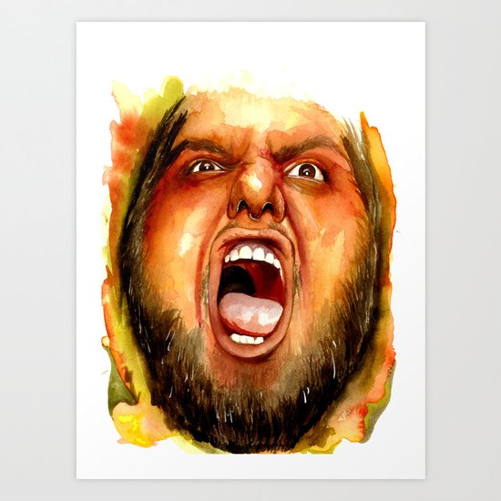 BEAR RAGE Art Print