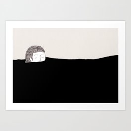 A huge cosmic yawn Art Print | Solitude, Reality, Minimal, Psycology, Digital, Complexity, Drawing, Surreal, Emotion, Existential 
